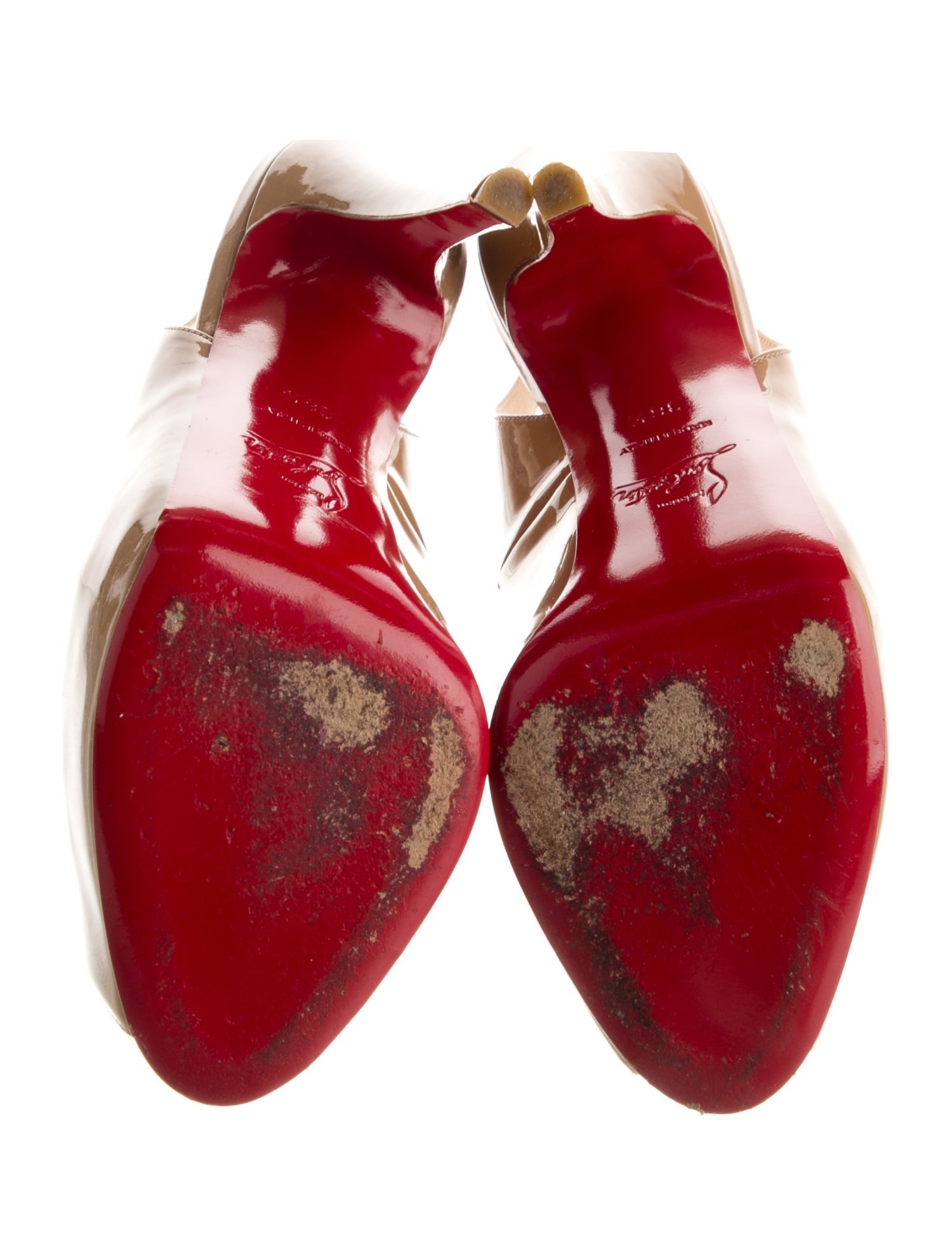 Christian Louboutin Patent Leather Slingback Pumps